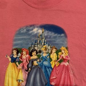 NWT Walt Disney World Kids Princess Club tee, Youth XL, pink.